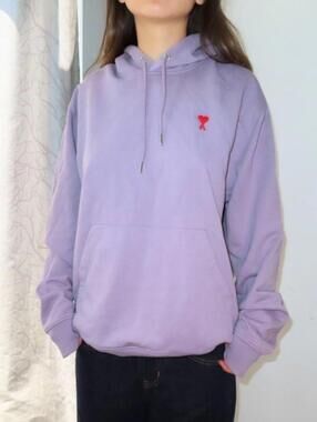 AMI Paris Women's Purple and Red Hoody